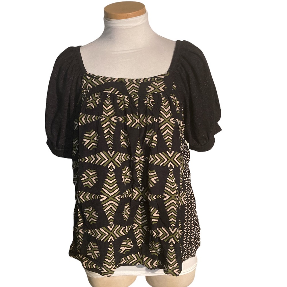 Maeve by Anthropologie Catalina Puff Sleeve Blouse Size Medium